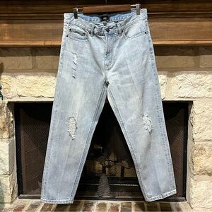 Obey Bender Light Wash Distressed Denim Jeans